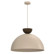Lampada sospesa Nevis 1 luce E27 beige marrone Luminex