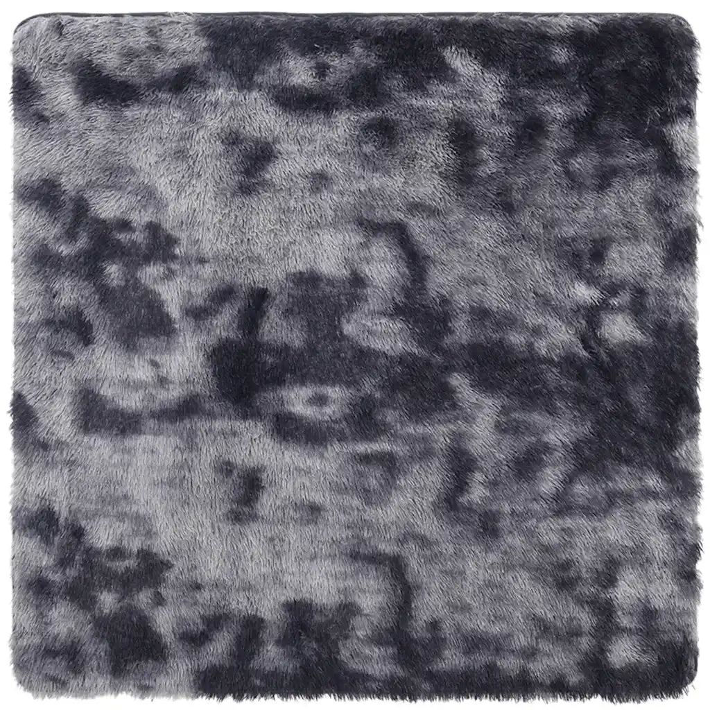 Tappeto Shaggy a Pelo Lungo NAVARRA Grigio Scuro 200x200 cm 4102880