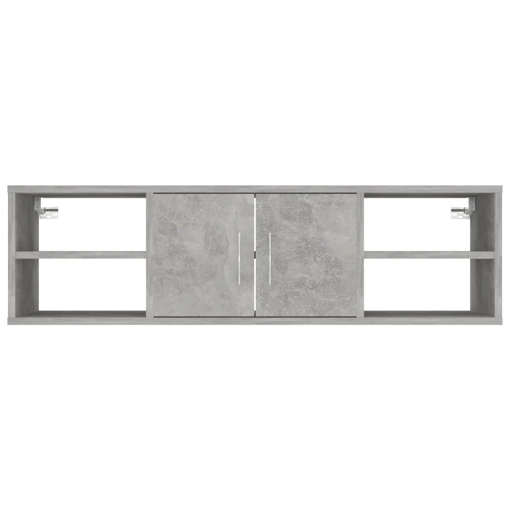 Scaffale a Parete Grigio Cemento 102x30x29 cm Legno Multistrato 806260