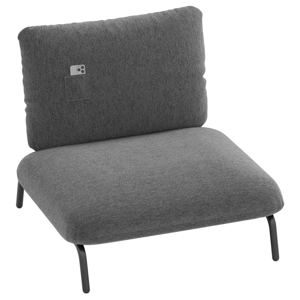 Poltrona oversize soggiorno seduta extra larga tasca portaoggetti metallica-Divano Sedia robusta 250kg divano pigro moderno camera ufficio Grigio