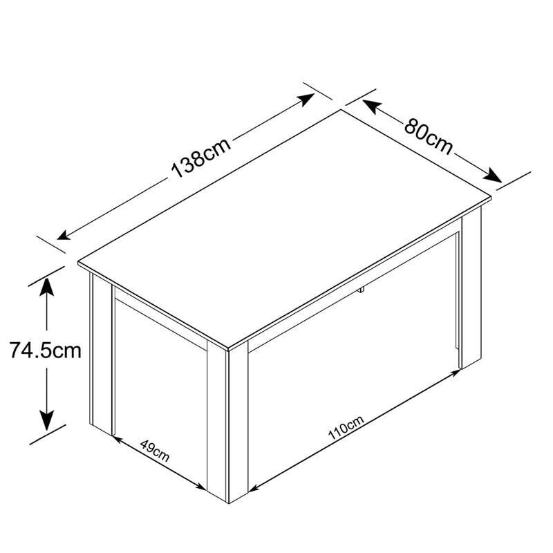 TAVOLO PEPPER BIANCO 138 X 80 X H 74.5 CM