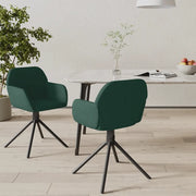 Sedie da Pranzo Girevoli 2 pz Verde Scuro in Vellutocod mxl 102543