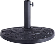 Base per Ombrellone, per Pali da 38-48mm, Base Ombrellone in Resina, 9KG, Nero