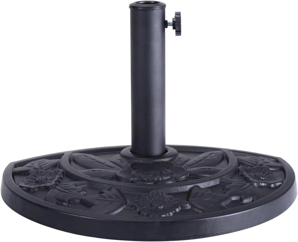 Base per Ombrellone, per Pali da 38-48mm, Base Ombrellone in Resina, 9KG, Nero