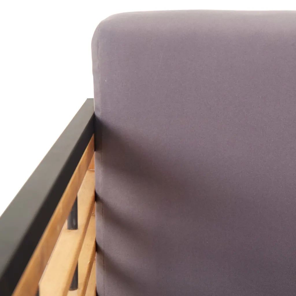 Sedie da Giardino con Cuscini 2 pz in Legno Acacia Grigio Scuro 46508