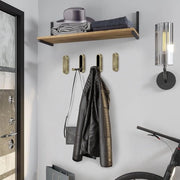 4 Hanger da Parete Ripiegabili - 90 Gradi Hanger Rotante per Cucina, Bagno e Ufficio - Inclusi Viti - Colore Bronzo