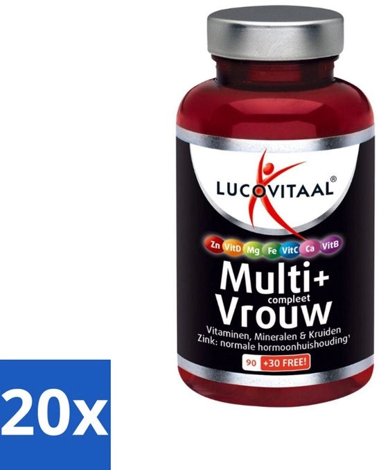 20 x Multivitamine Completa Donna - 120 Compresse - Multivitaminico Donna - Salute Donna - Energie Donna - Vitalità Donna - Equilibrio Ormonale