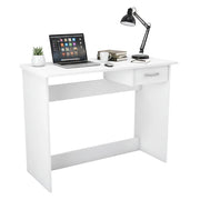 Scrivania Bargagli, Scrittoio multiuso, Tavolo per ufficio porta PC, Piano di lavoro, 101x49 h76 cm, Bianco opaco