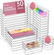 Organizzatore di carrello - 50 pezzi, 4 livelli, organizzatore di carrello, organizzatore di trucco, sistema di organizzazione per ufficio, cucina, bagno