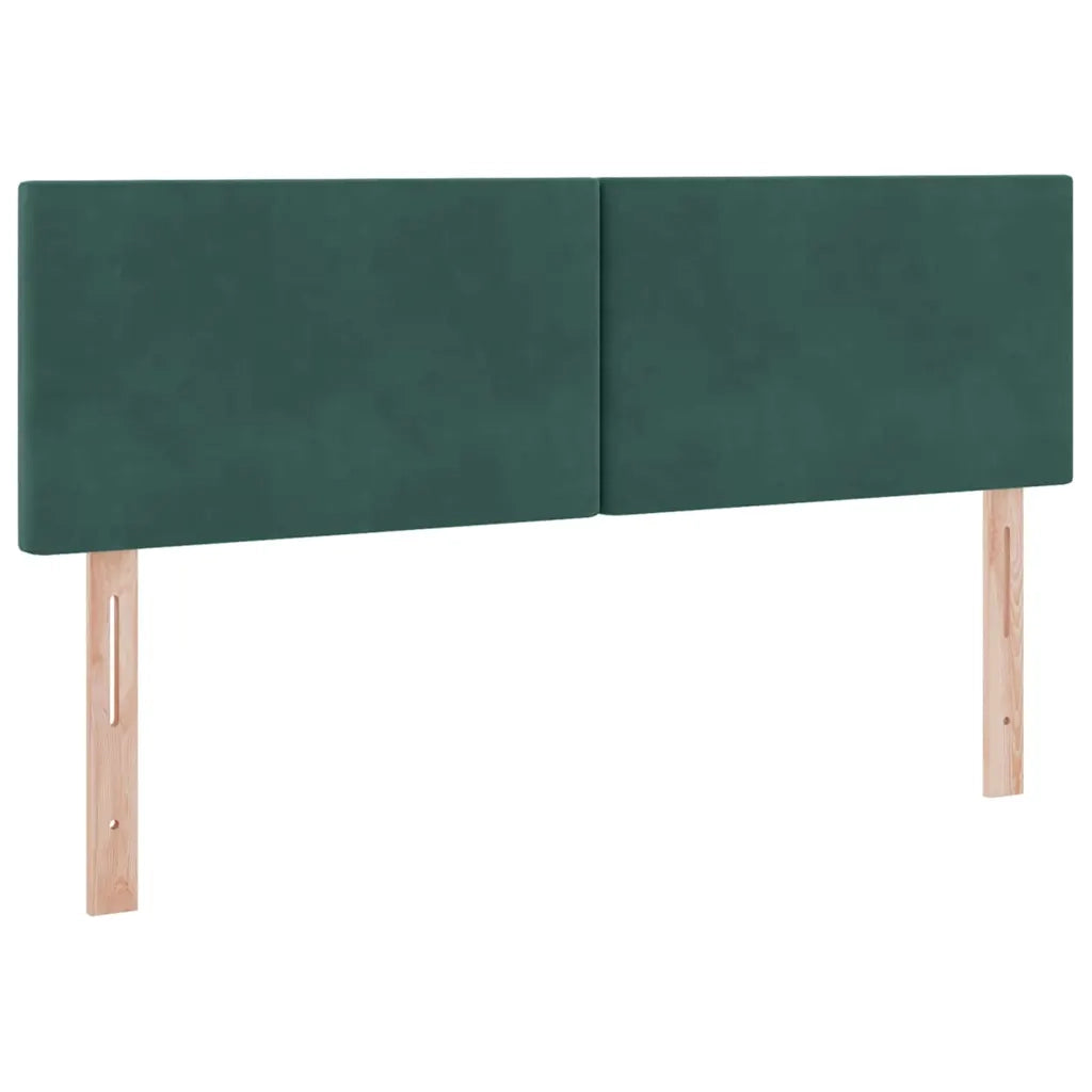Letto con contenitore e LED Verde Scuro 140 x 190 cm Velluto 3371334
