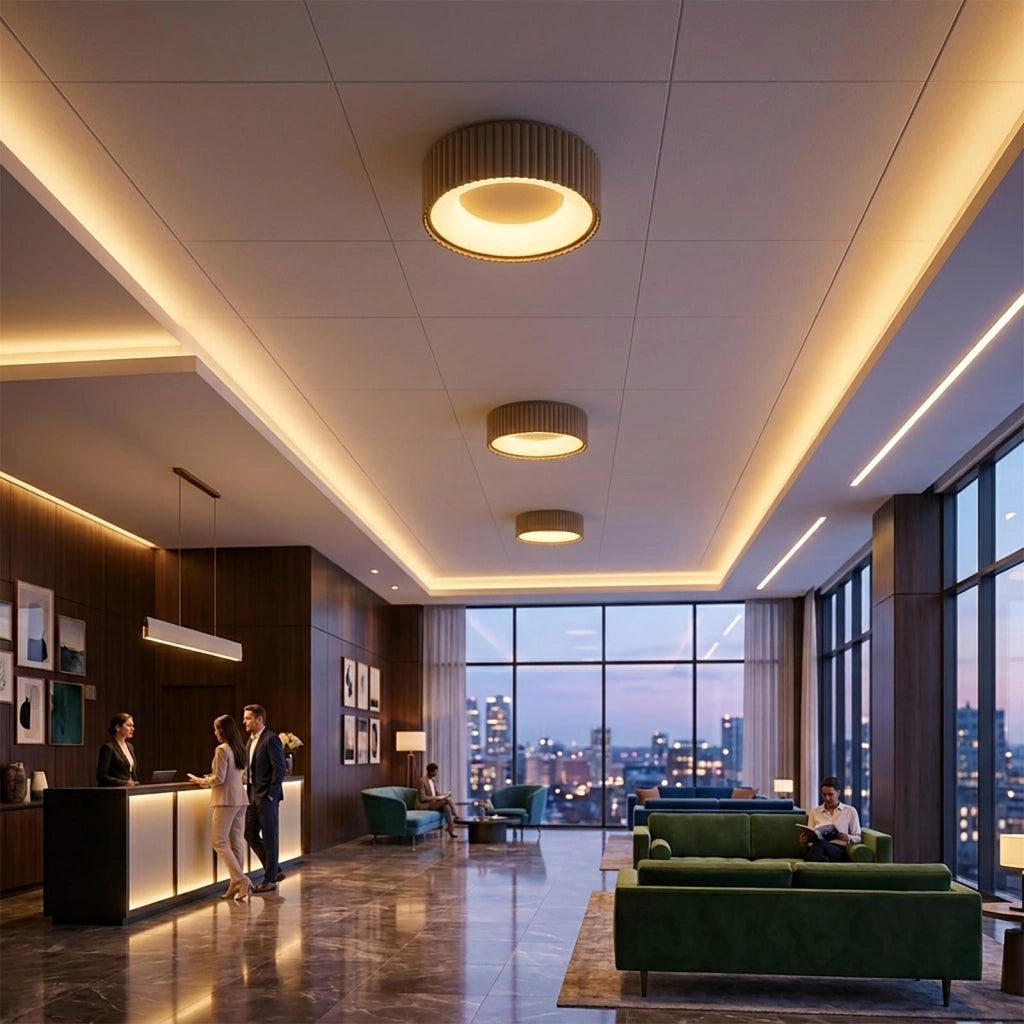 Plafoniera Moderna Tonda LED 30W Dimmerabile CCT Bluetooth Tortora con Telecomando Luce Soffitto Soggiorno Albergo Ristorante
