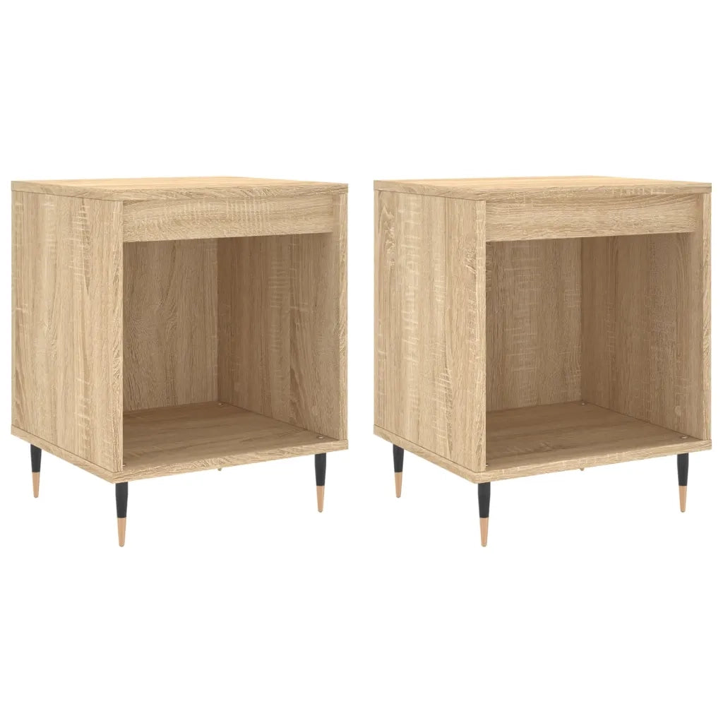 Comodini 2pz Rovere Sonoma 40x35x50 cm in Legno Multistrato 830707