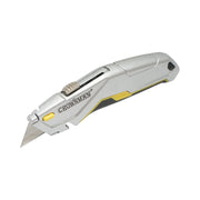 Coltello professionale con lama retrattile in acciaio SK5 da 19 mm e corpo in alluminio Crownman per impieghi gravosi.