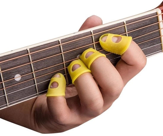 Protezioni per dita di chitarra in silicone - 10 pezzi - Colorati