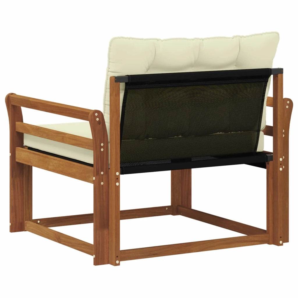 Set di divani da esterno-Sofa da giardino Legno di Acacia Massello e Textilene 298714