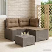 Divano da giardino 3 posti con cuscini in look rattan PP 8011918