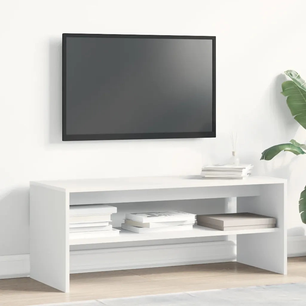 Mobile Porta TV Bianco 100x40x40 cm in Legno Multistrato 859118