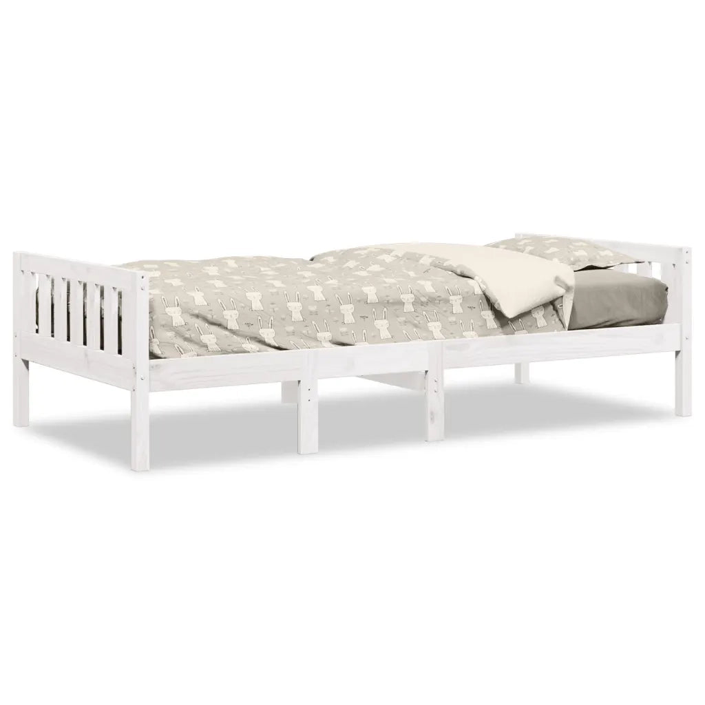 Letto per Bambini senza Materasso-Struttura Letto Bianco 75x190cm Massello Pino