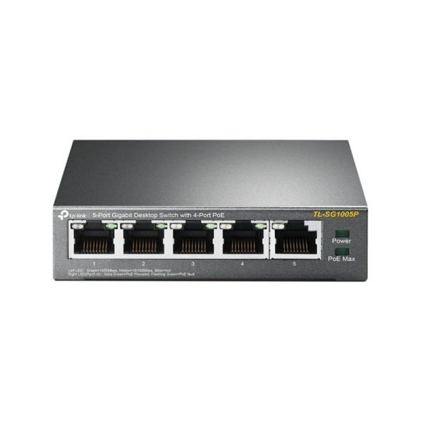 Tp-link tl-sg1005p non gestito gigabit ethernet (10/100/1000) supporto power over ethernet (poe) nero