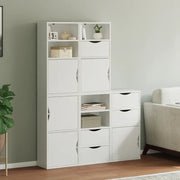 Armadietti Laterali 5 pz ODDA Bianco 40x24x79 cm Legno di Pino 3365357