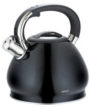 Bollitore a fischio in acciaio inossidabile nero Kinghoff KH-1221 da 3,4 l
