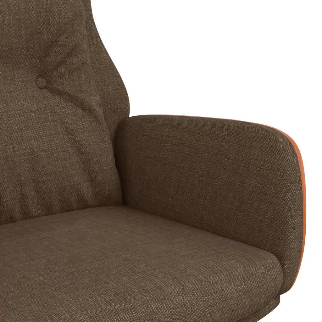 Poltrona Rilassante Marrone in Tessuto e PVC 341304