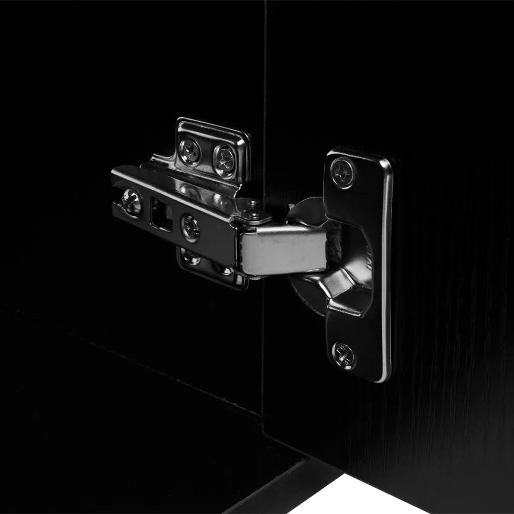 Set Mobili da Bagno e Lavandino 3 pz Nero