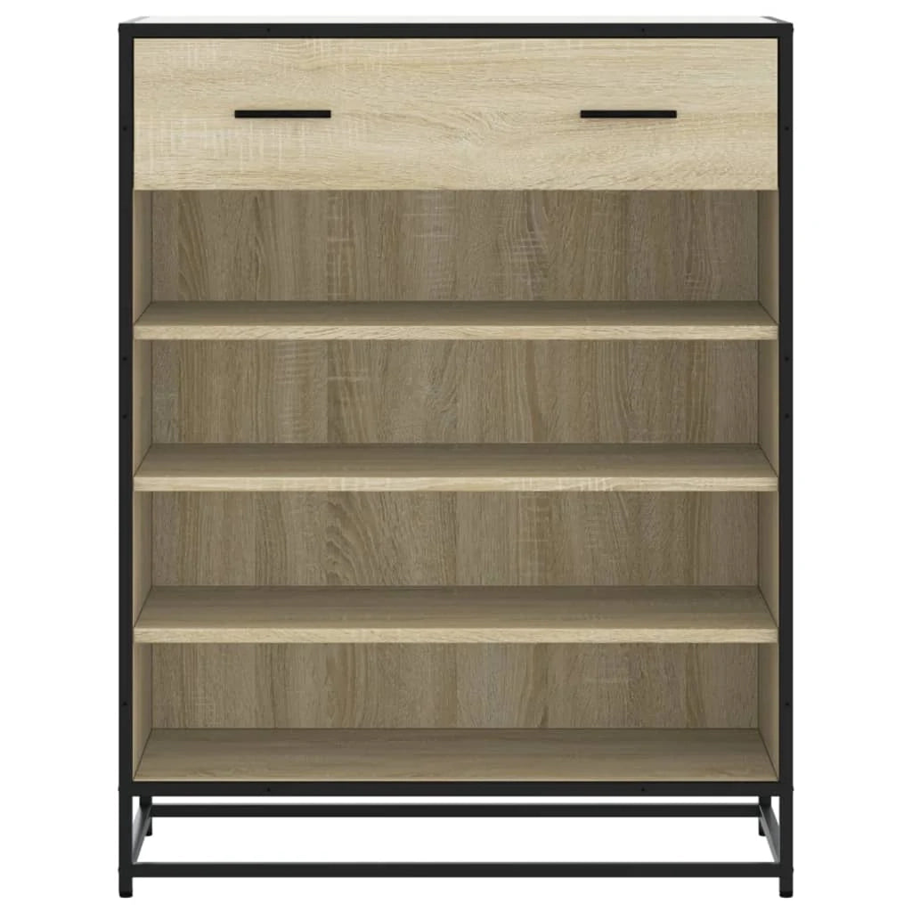 Scarpiera Sonoma in rovere 75 x 38 x 97,5 cm con 4 scomparti design moderno in legno composito 02_0055629