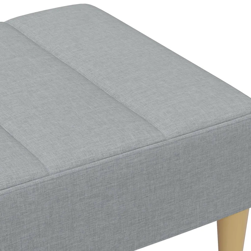 Poggiapiedi Grigio Chiaro 77x55x31 cm in Tessuto