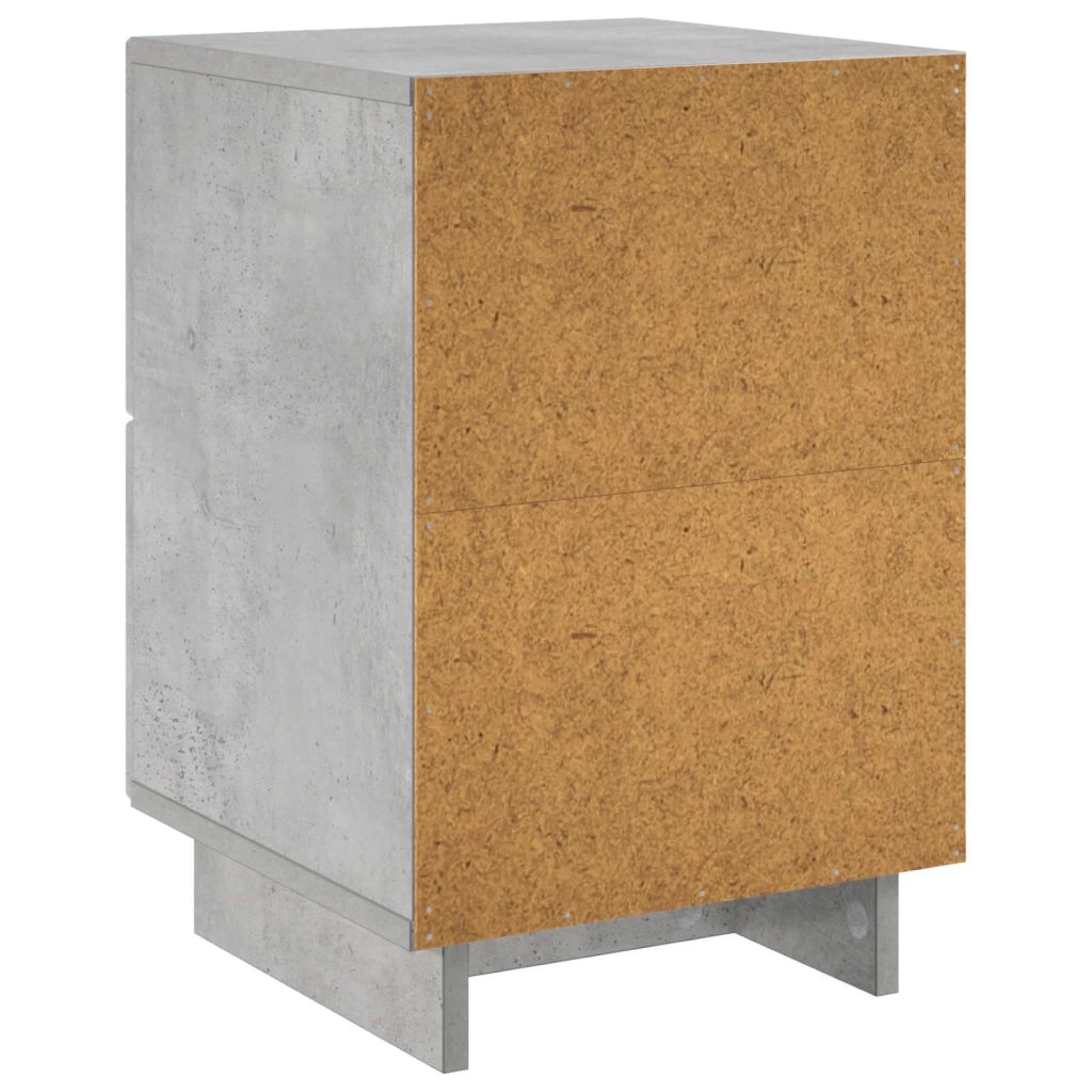 Armadio da Notte Grigio Cemento 33,5 x 34,5 x 50 cm 8011393