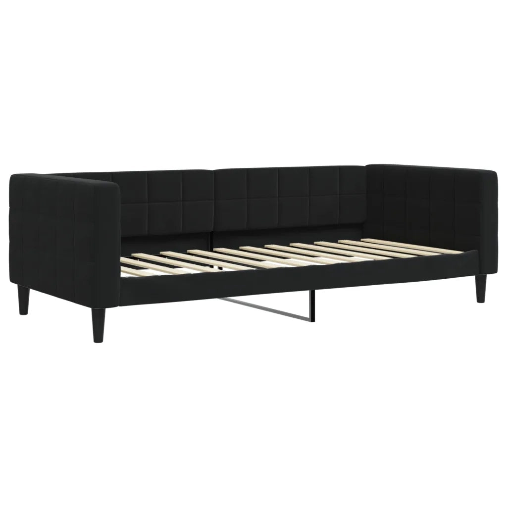 vidaXL Divano Letto con Letto Estraibile Nero 90x200 cm in Velluto