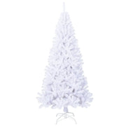 Albero di Natale Artificiale-Albero Natalizio con Rami Spessi Bianco 240 cm PVC