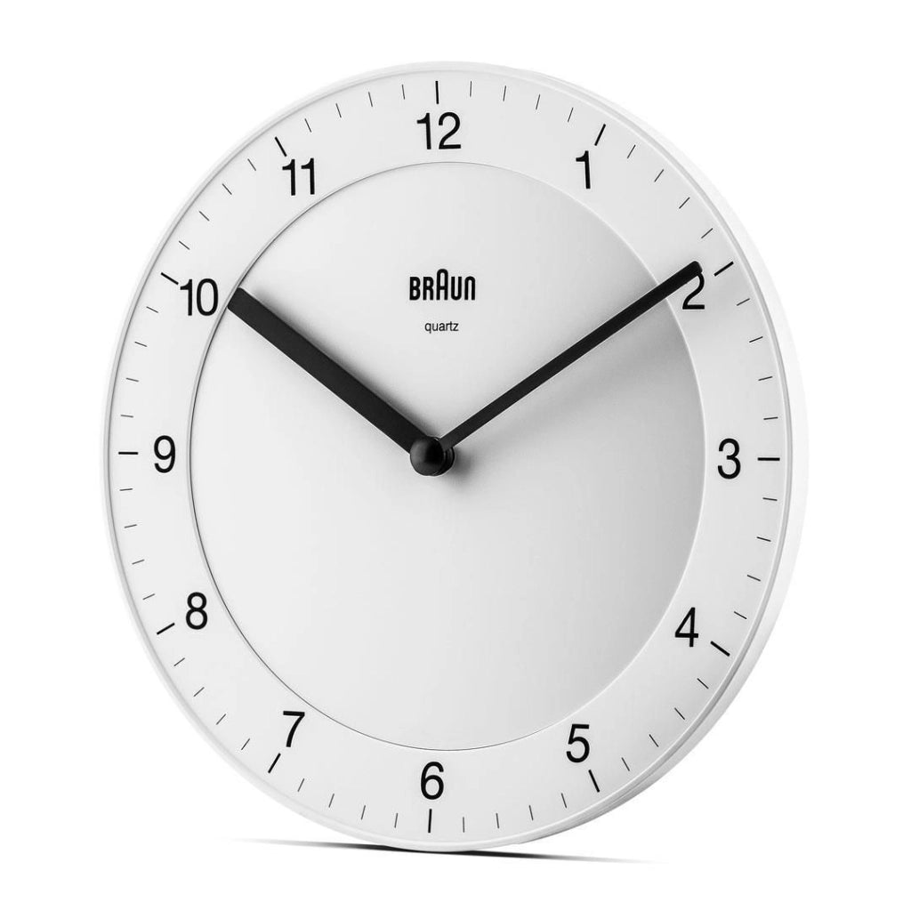 Braun BC06W Orologio da Parete al Quarzo Analogico Bianco 200 mm diametro colore Bianco
