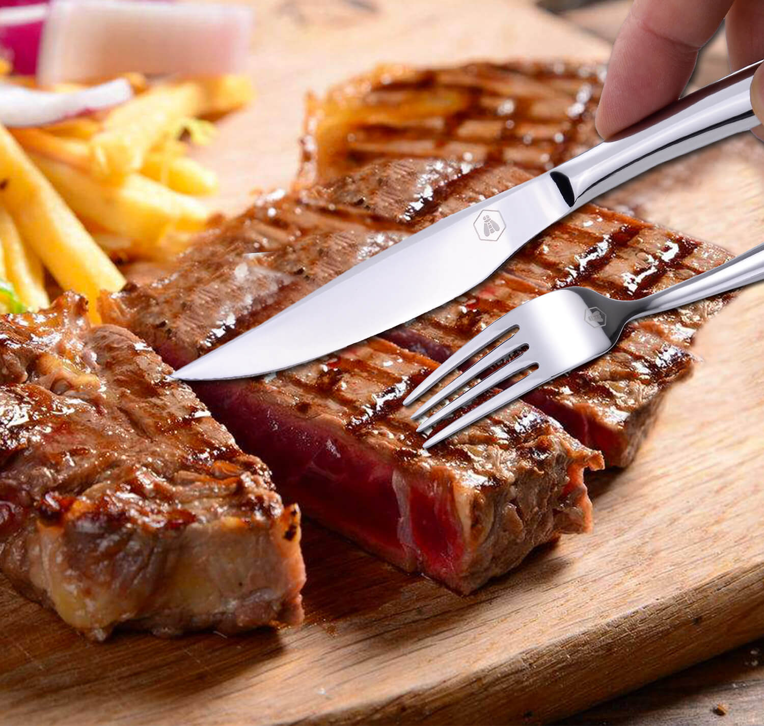 Set Posate 16 Pezzi Finitura Argento Metallizato Lucido