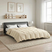 Duvet Estivo Trapuntato Crema 220 x 240 cm Microfibra 42025986