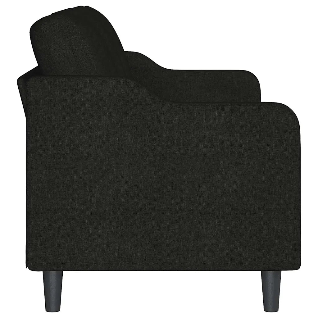 Divano a 3 Posti Nero 180 cm in Tessuto 359371