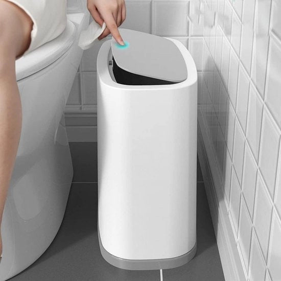 Cassetto per Immondizia in Plastica Bianca da 12 Litri con Forma Rettilinea