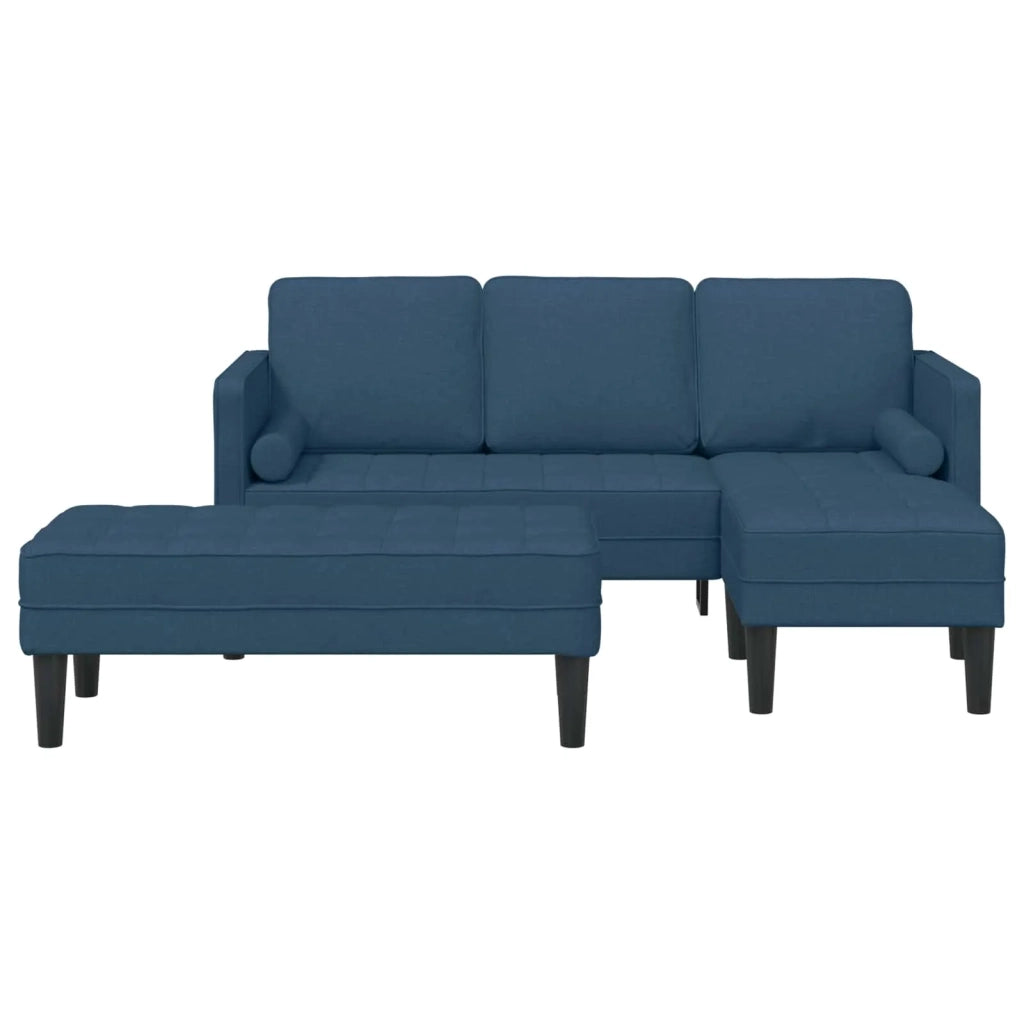 Set di divani con cuscino 2 pcs Blu Poliestere 3329259