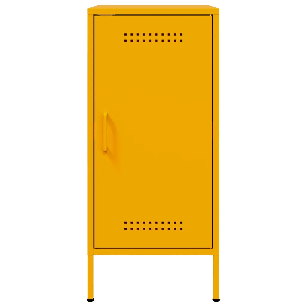 Credenze 2 pz Giallo Senape 36x39x79 cm in Acciaio