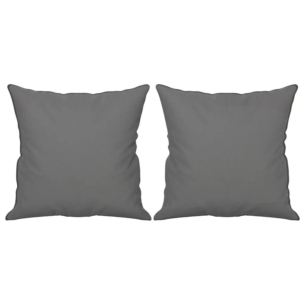 Divano 2 Posti Cuscini-Sofa 2 Posti con CusciniGrigio Scuro 120 cm Tessuto Microfibra