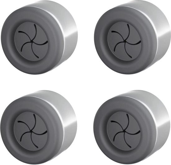 Set di 4 appendi asciugamani in acciaio inossidabile per bagno cucina e casa - Adesivo senza foratura - Grigio scuro - Facile e stile