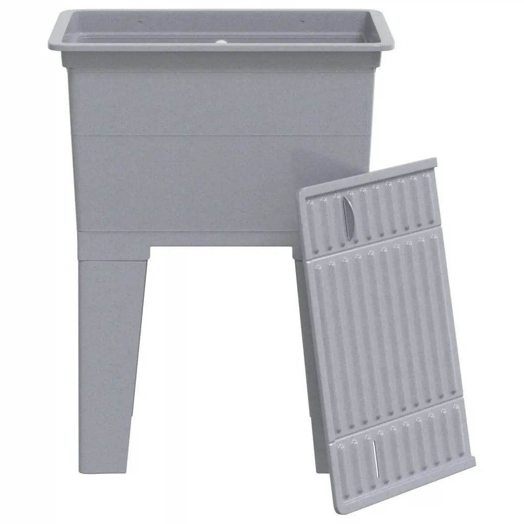 Vasca per Lavanderia Grigia 59x41x75 cm in Resina CFW6640574