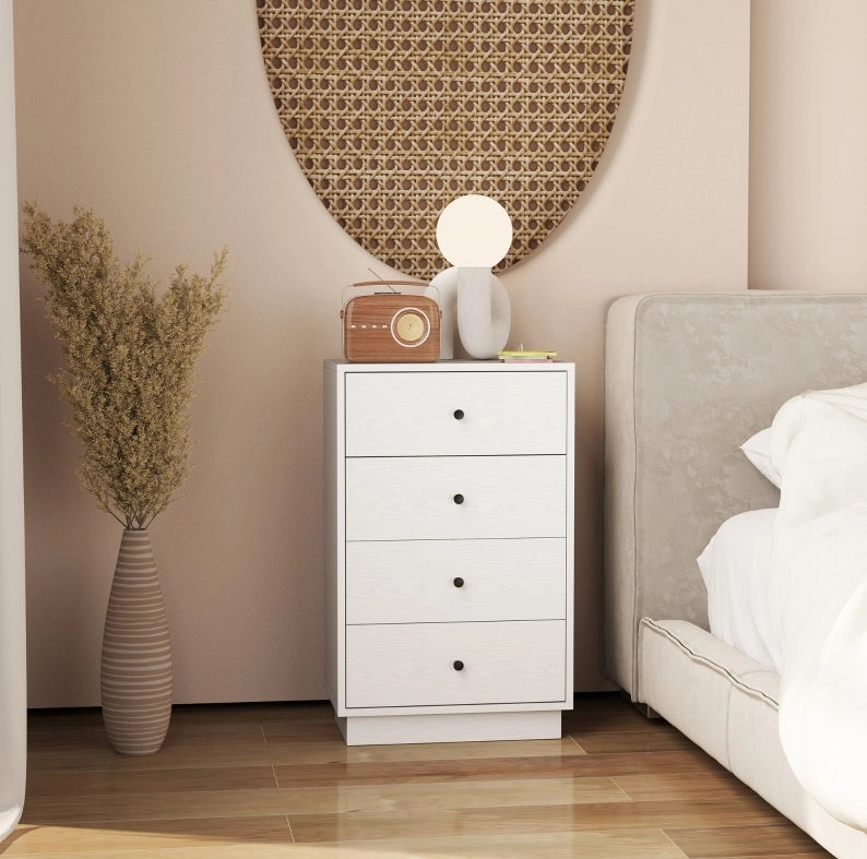 Cassettiera moderna con 4 cassetti 47 x 29 x 75 cm bianca