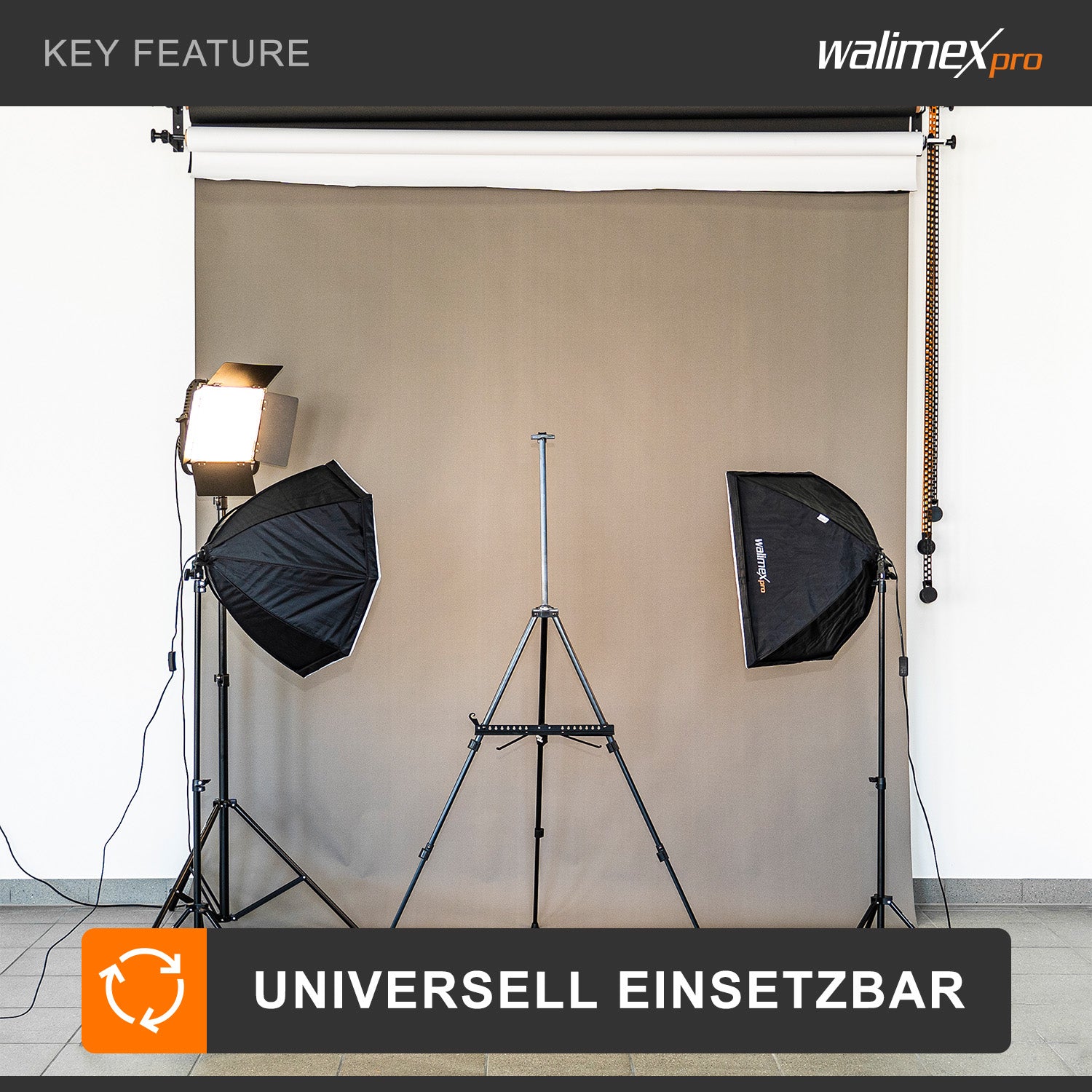 AIR 355 Stativo per luci regolabile in altezza fino a 355 cm, max 8 kg, Cavalletto fotografico in alluminio per foto e video