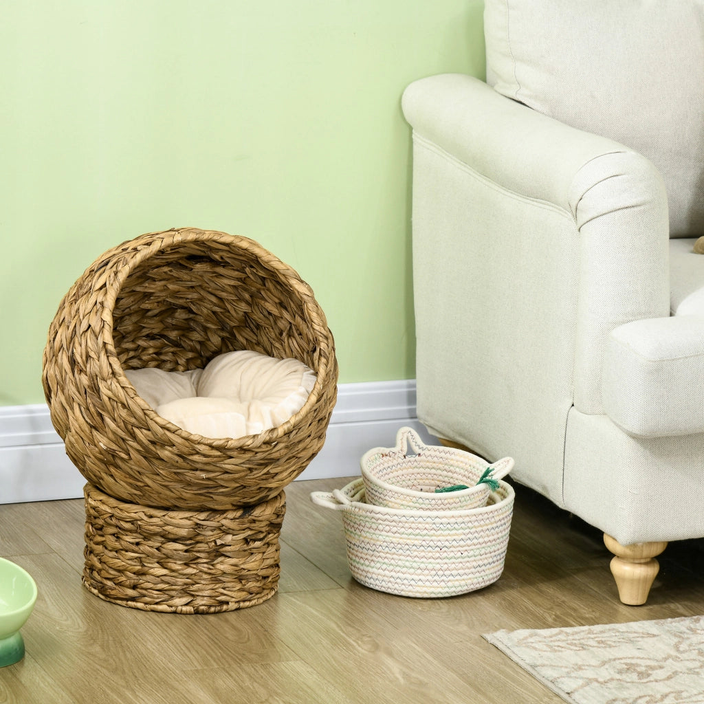 Cuccia per Gatti con Cuscino ¨C Zephmum ¨C Beige 40x37x51 cm