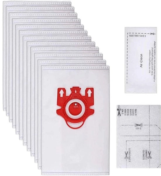 Adatto per sacchetto di sostituzione per aspirapolvere Miele HyClean 3D Efficiency FJM (codice prodotto 9917710) - Adatto per aspirapolvere Miele con sacchetto. Questa confezione contiene 12 sacchetti