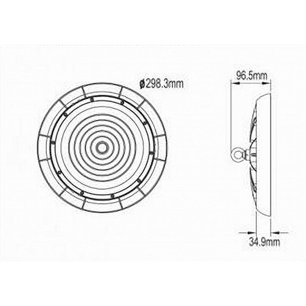 Trade Shop - Faretto Led Ufo Lampada A Sospensione 200 Watt Ip65 Luce Naturale 4000k He-200w -