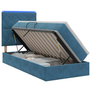 Letto con contenitore LED e materasso Blu Scuro 90 x 200 cm 3460168