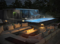 Camino a Bioetanolo da Incasso 120x32 cm Insert 1200 in Acciaio Inox