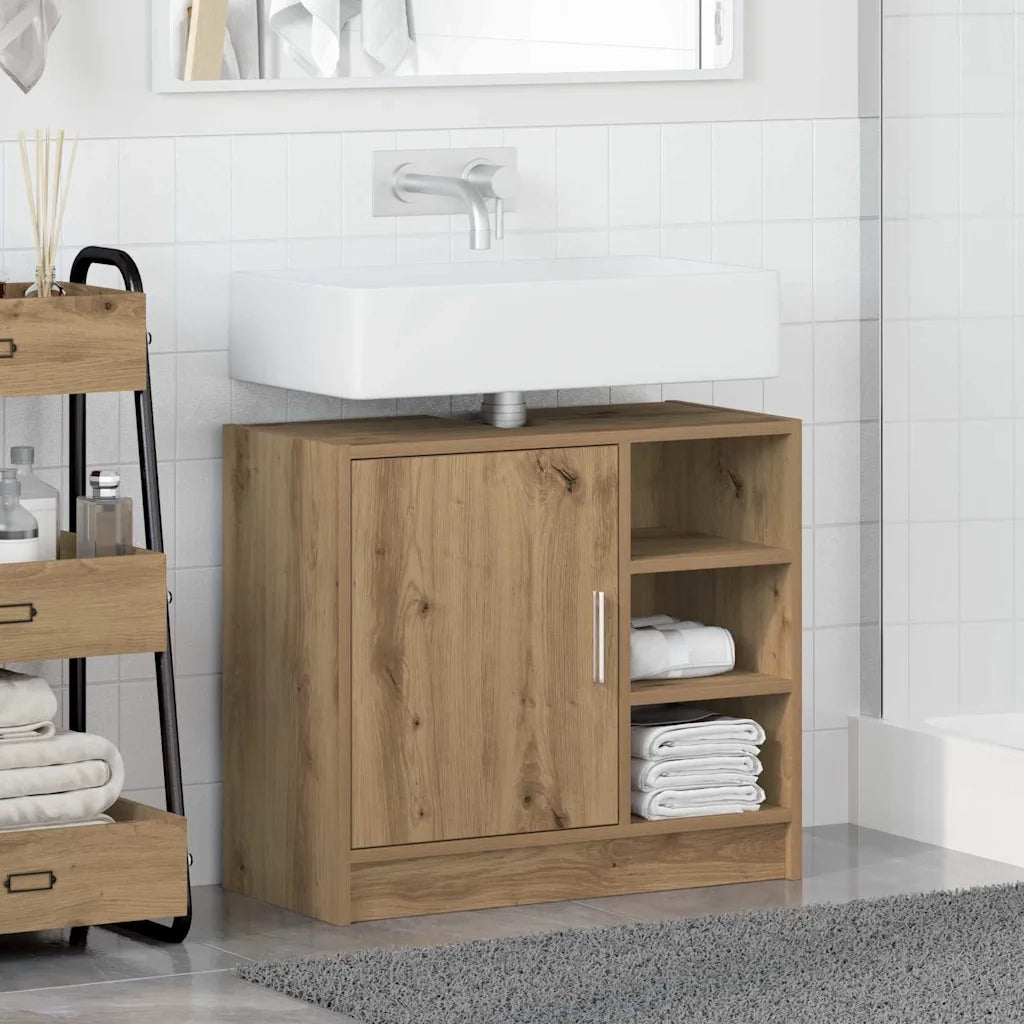 Mobile da Bagno con porta Rovere artigianale 63 x 29 x 55 cm 869213